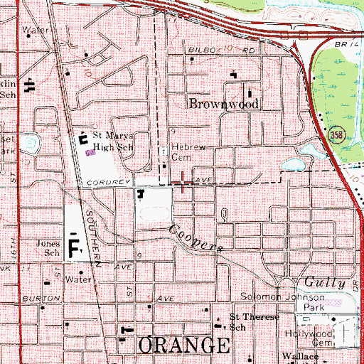 Topographic Map of M B North E C Learning Center, TX