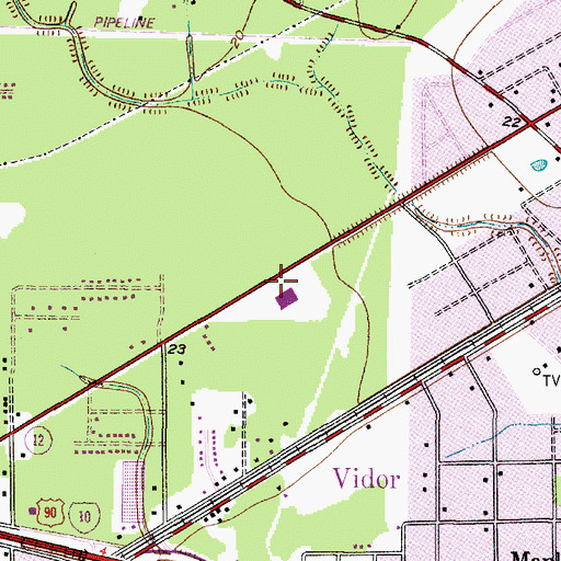 Topographic Map of Oak Forest Elementary School, TX