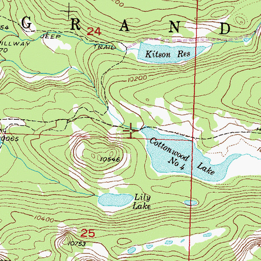 Topographic Map of Cottonwood Number 4 Dam, CO