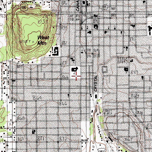 Topographic Map of Houston Elementary School, TX
