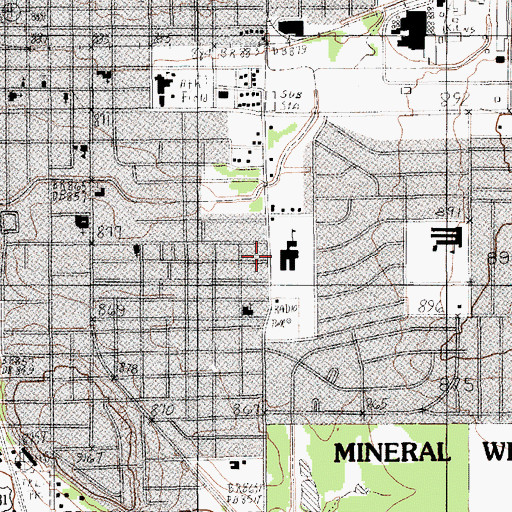 Topographic Map of Mineral Wells Junior High School, TX