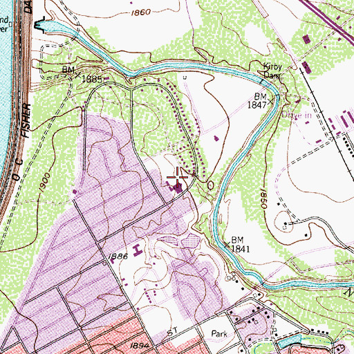 Topographic Map of Fannin Elementary School, TX
