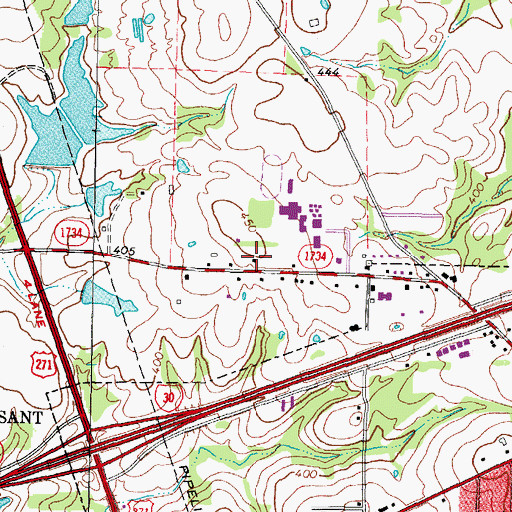 Topographic Map of Mount Pleasant Alternative Education School, TX