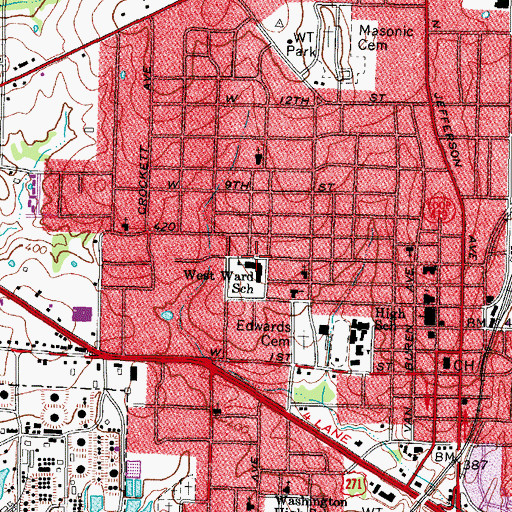 Topographic Map of Vivian Fowler Elementary School, TX