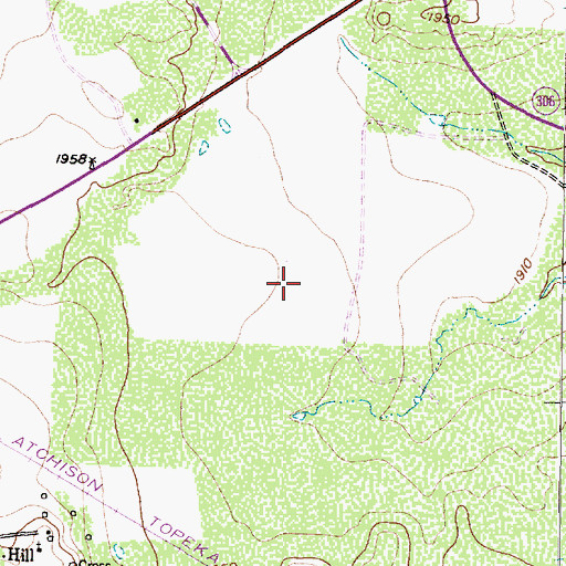 Topographic Map of Bonham Elementary School, TX