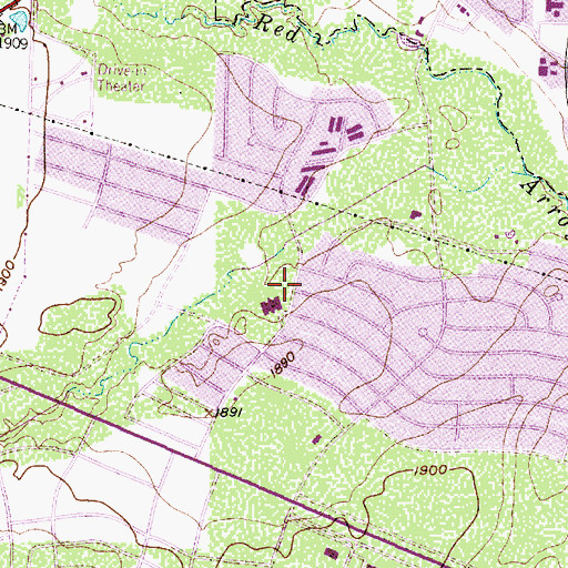 Topographic Map of James Bowie Elementary School, TX