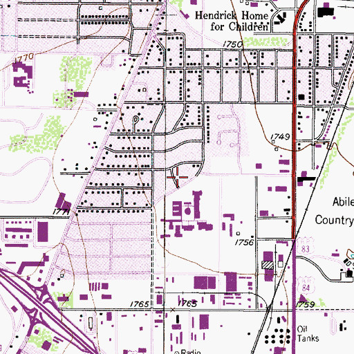 Topographic Map of Cooper High School, TX