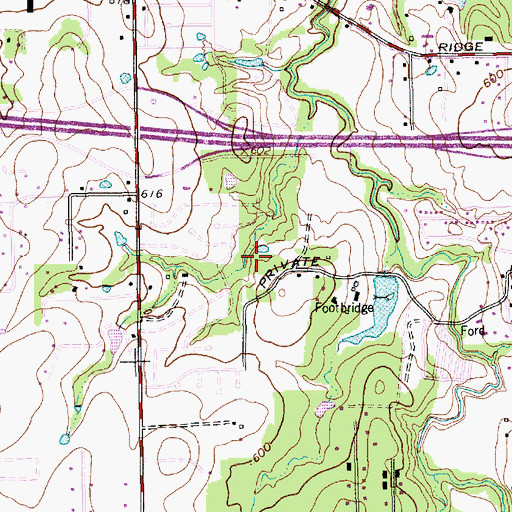 Topographic Map of Wood Elementary School, TX