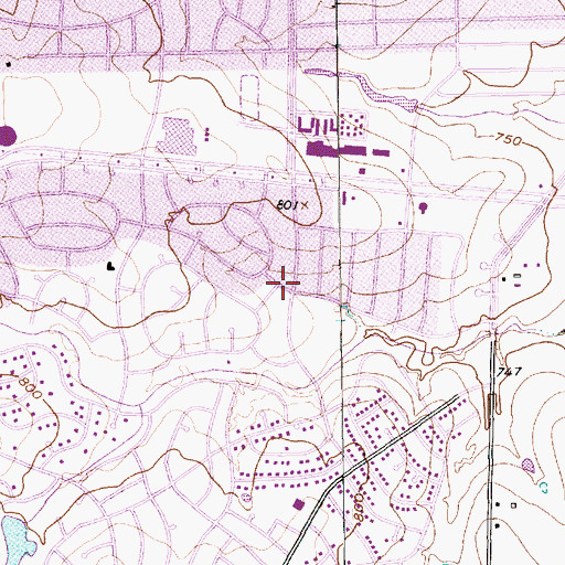 Topographic Map of Woodway Elementary School, TX