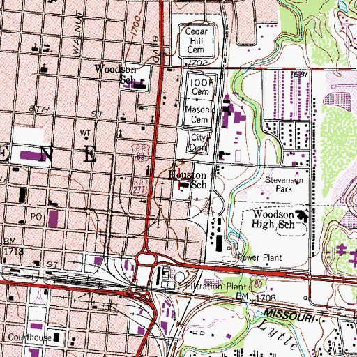 Topographic Map of Houston Student Center, TX