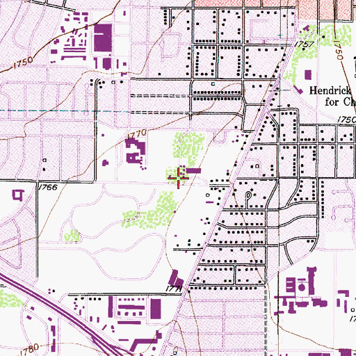 Topographic Map of Jackson Elementary School, TX