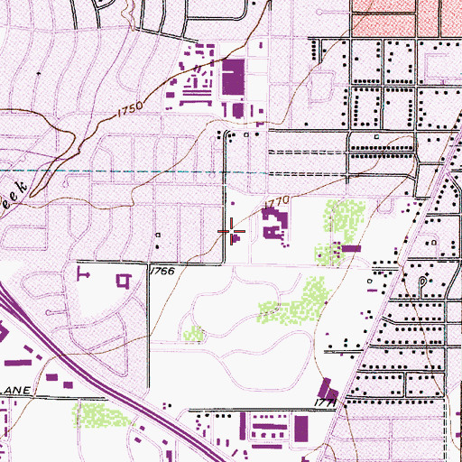 Topographic Map of Madison Middle School, TX
