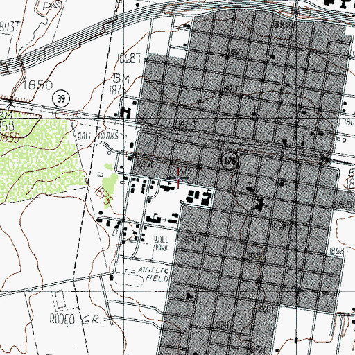 Topographic Map of Merkel Intermediate School, TX