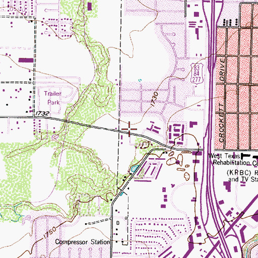 Topographic Map of Reagan Elementary School, TX