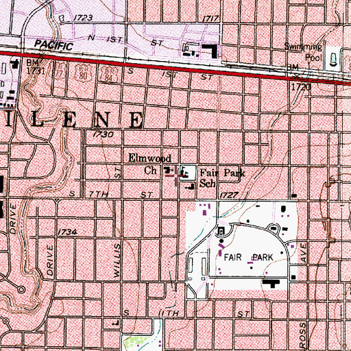 Topographic Map of Special Education Homebound, TX