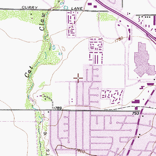 Topographic Map of Ward Elementary School, TX