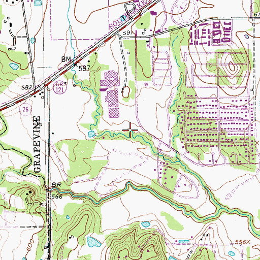 Topographic Map of Timberline Elementary School, TX