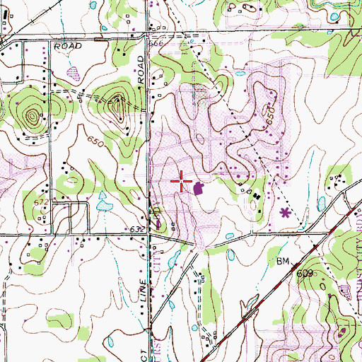 Topographic Map of W A Porter Elementary School, TX