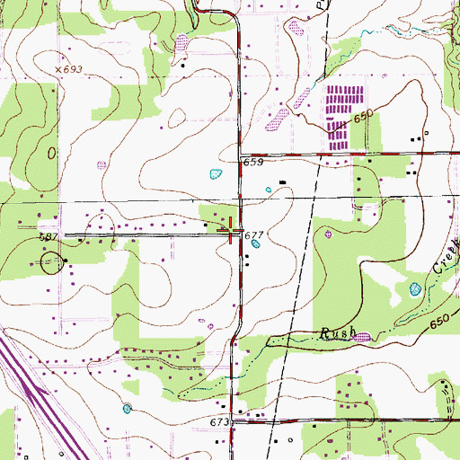 Topographic Map of T A Howard Middle School, TX