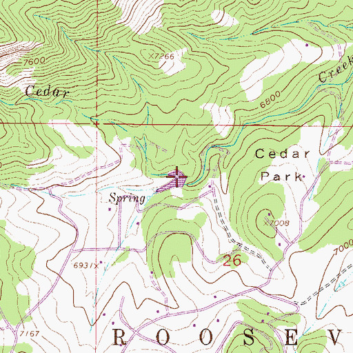 Topographic Map of Cedar Springs Dam, CO