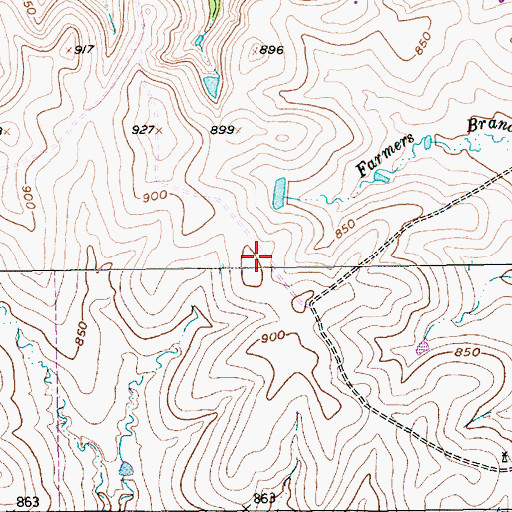 Topographic Map of Tanna Hill Intermediate School, TX