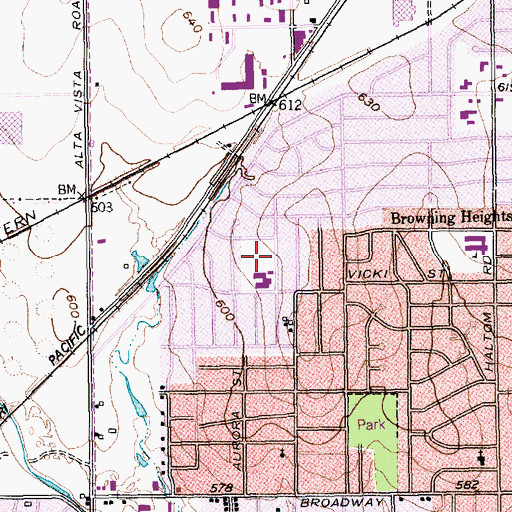 Topographic Map of W T Francisco Elementary School, TX
