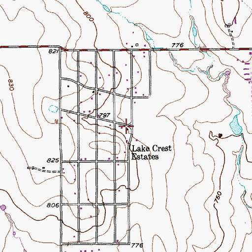 Topographic Map of Watson Learning Center, TX