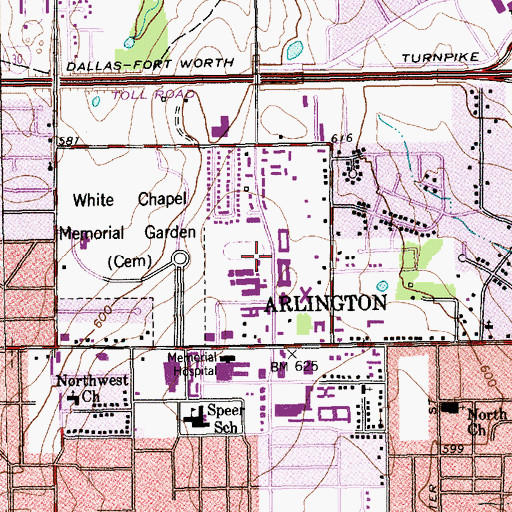 Topographic Map of Webb Elementary School, TX