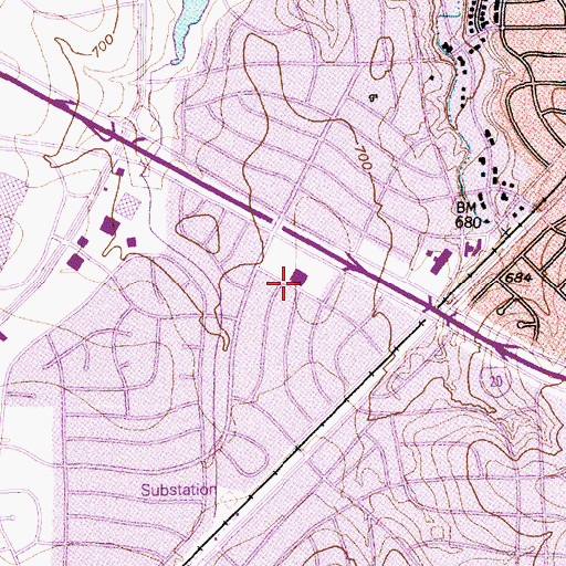 Topographic Map of Wedgwood 6th Grade School, TX