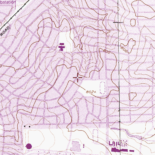 Topographic Map of Wedgwood Middle School, TX