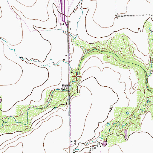 Topographic Map of West Elementary School, TX