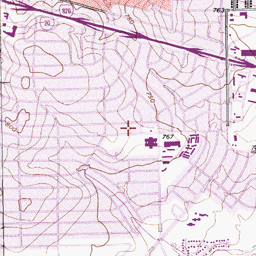 Topographic Map of Westcreek Elementary School, TX