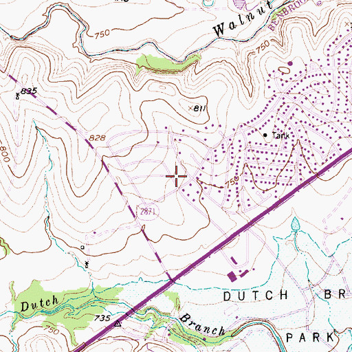 Topographic Map of Westpark Elementary School, TX