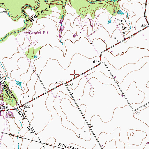 Topographic Map of Willie Brown Elementary School, TX