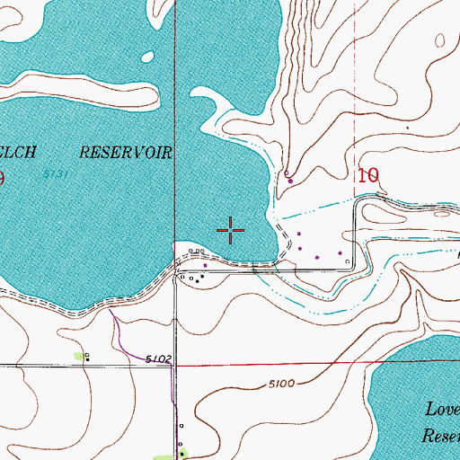 Topographic Map of Handy Dam, CO