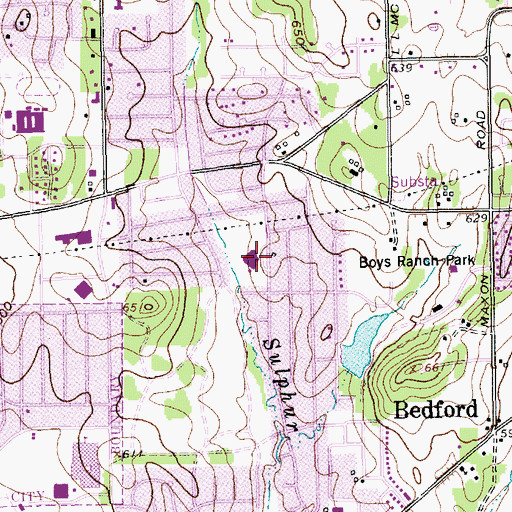 Topographic Map of Shady Brook Elementary School, TX