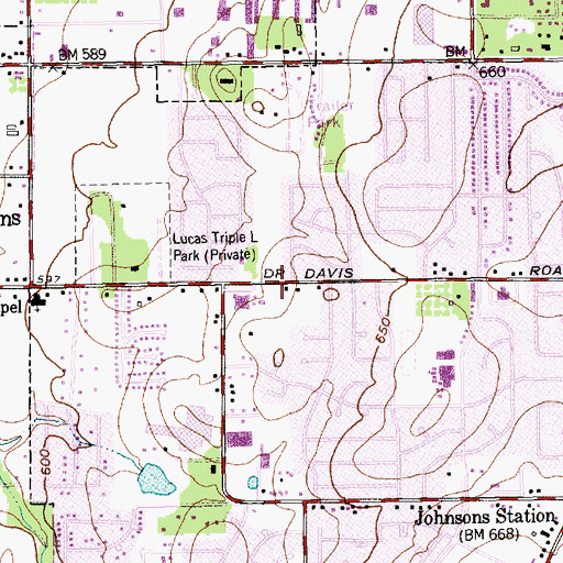 Topographic Map of Short Elementary School, TX