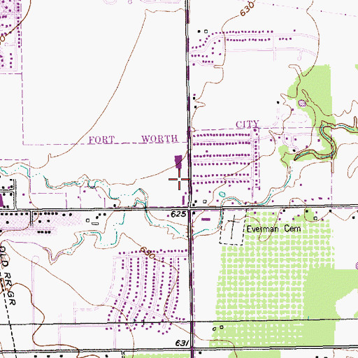 Topographic Map of Souder Elementary School, TX