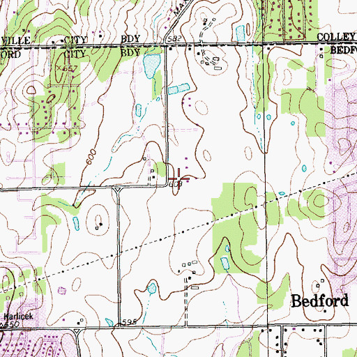 Topographic Map of Spring Garden Elementary School, TX