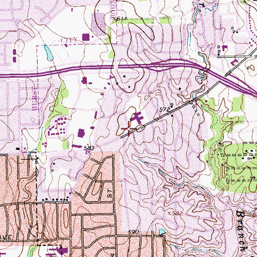 Topographic Map of Stonegate Elementary School, TX