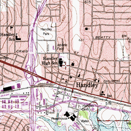 Topographic Map of Success High School, TX