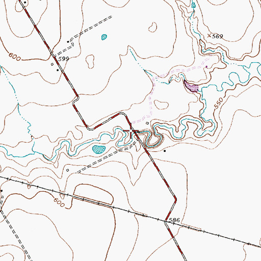 Topographic Map of Mary Orr Intermediate School, TX