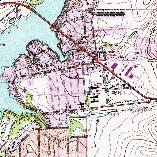 Topographic Map of N A Howry Middle School, TX