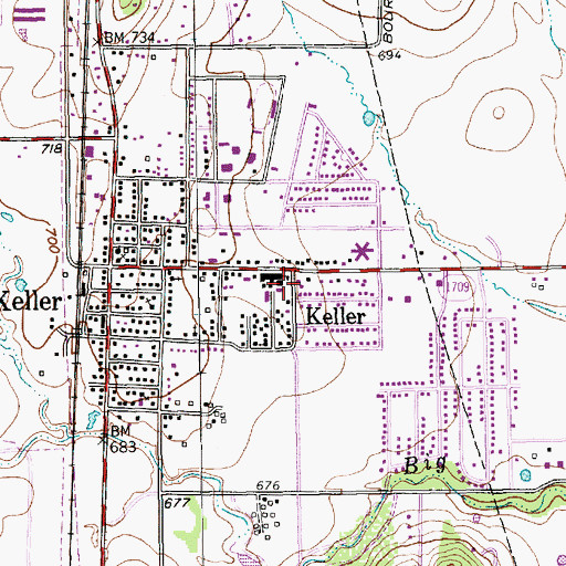 Topographic Map of New Direction Learning Center, TX