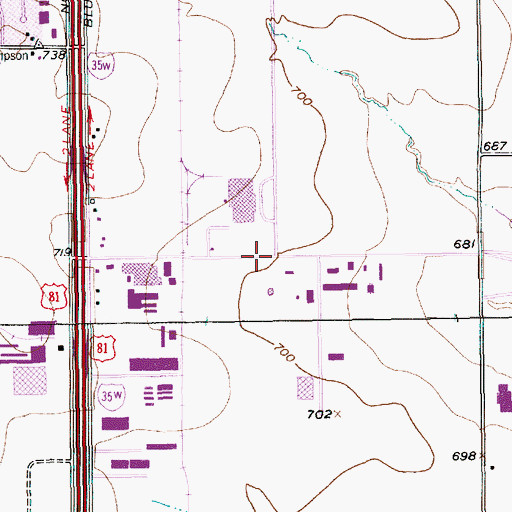 Topographic Map of Parkway Elementary School, TX
