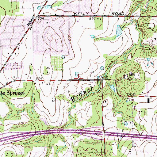 Topographic Map of Martin High School, TX