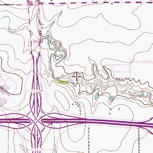 Topographic Map of J M Farrell Elementary School, TX