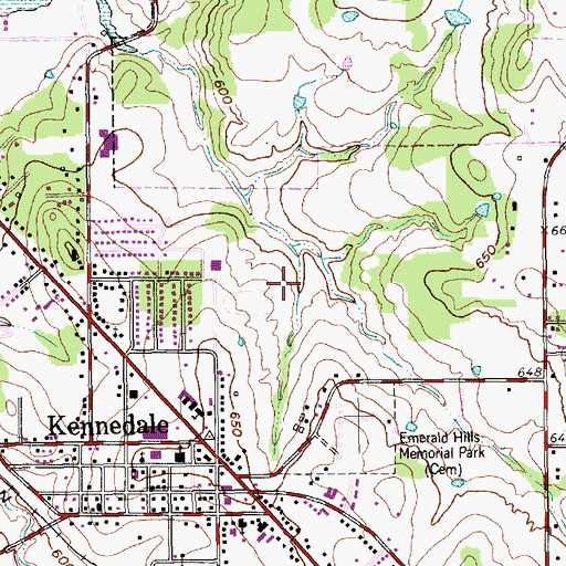 Topographic Map of James A Arthur Elementary School, TX