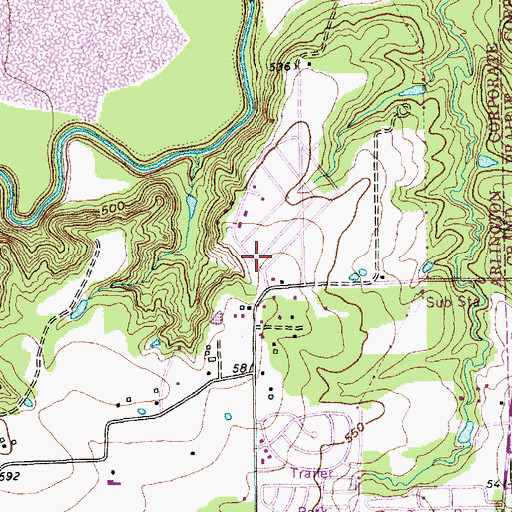 Topographic Map of Jane Ellis Elementary School, TX