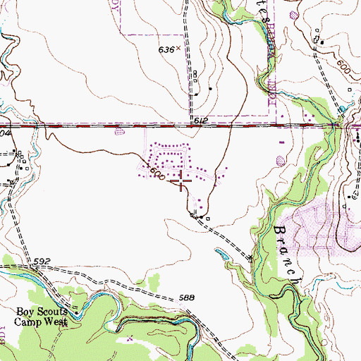 Topographic Map of John D Spicer Elementary School, TX